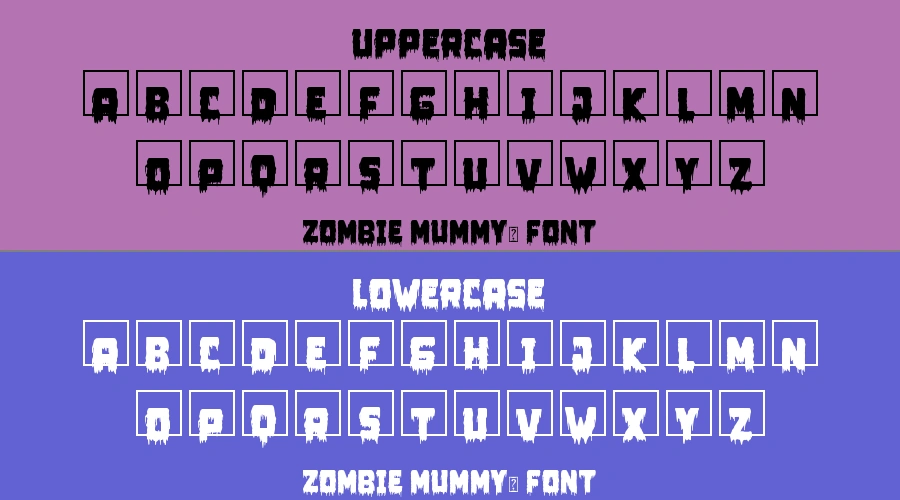 Zombie Mummy1 Font Preview
