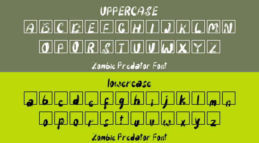 Zombie Predator Font Preview