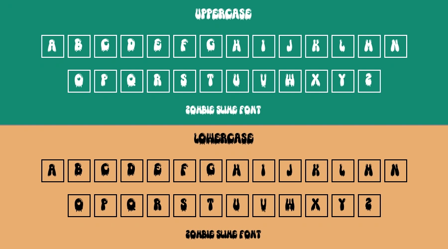 Zombie Slime Font Preview