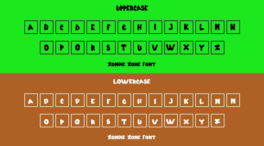 Zombie Zone Font Preview