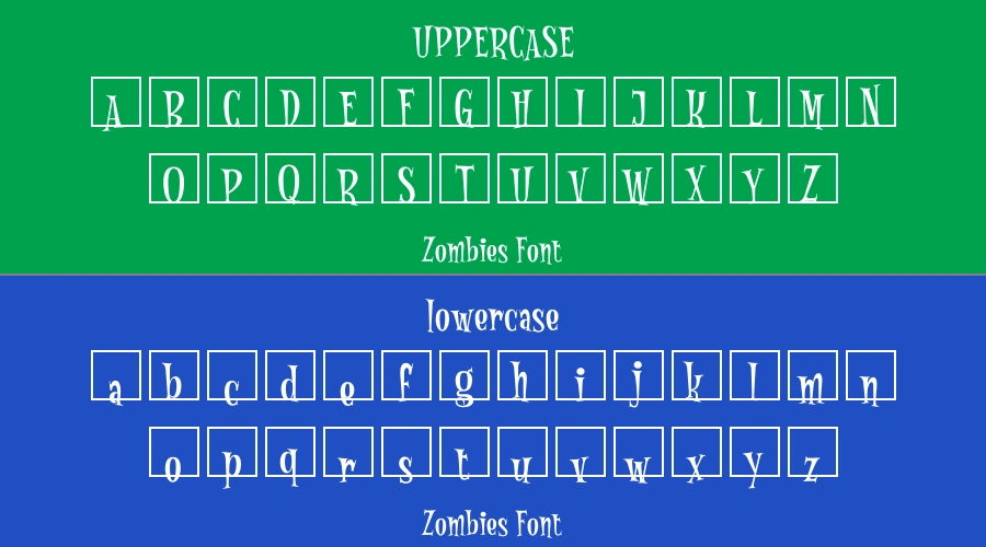 Zombies Font Preview