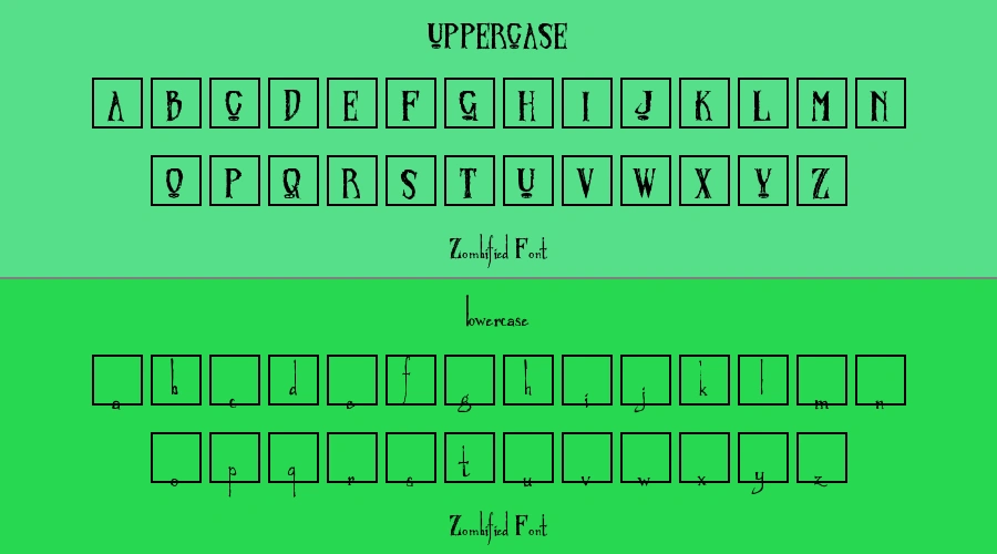 Zombified Font Preview