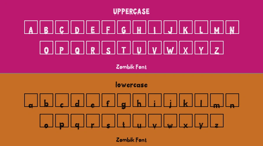 Zombik Font Preview