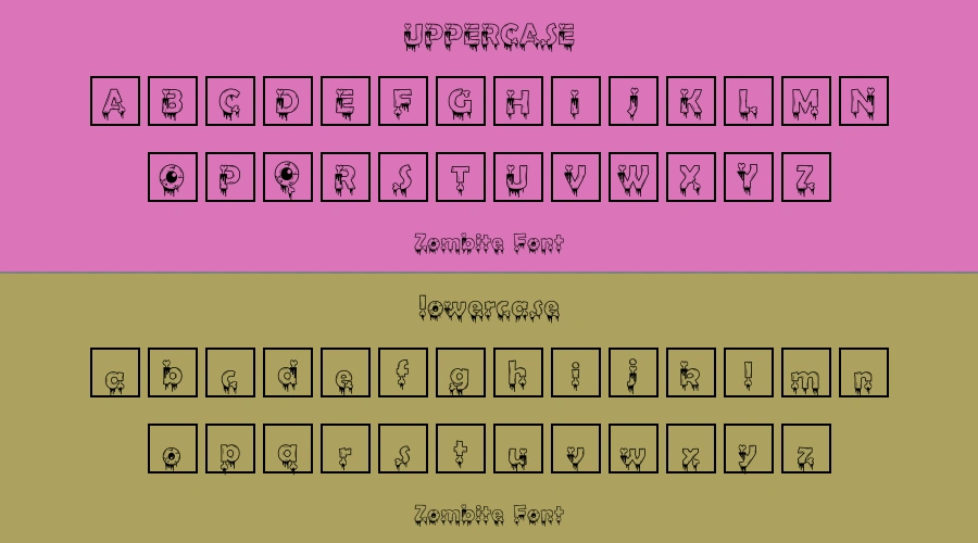 Zombite Font Preview