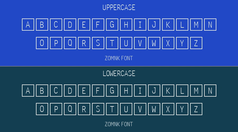 Zomnk Font Preview