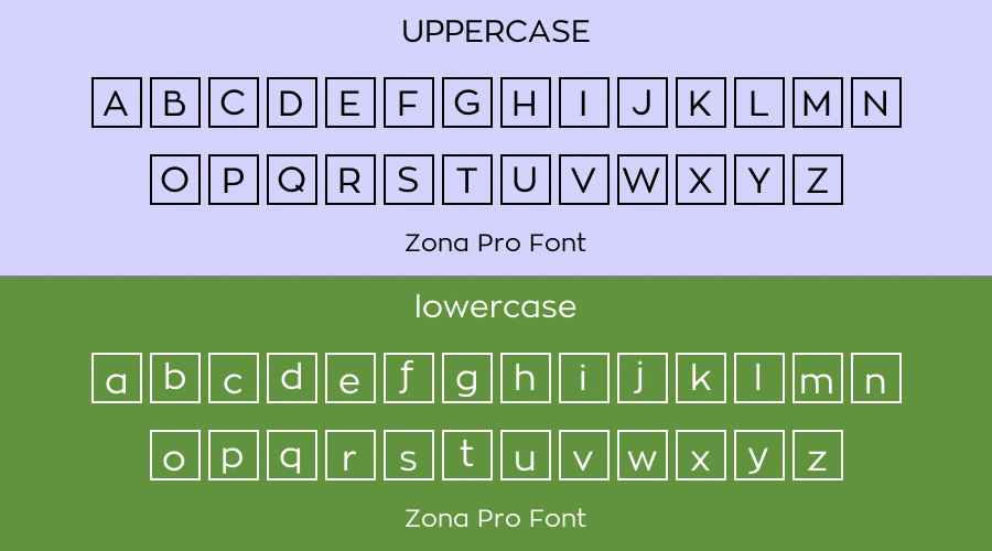 Zona Pro Font Preview