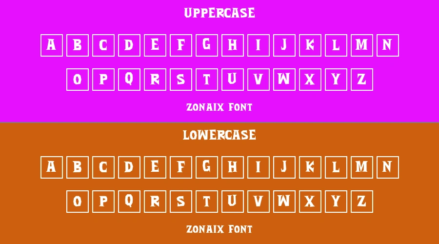 Zonaix Font Preview