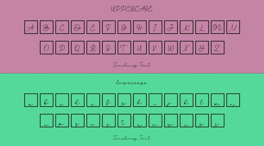 Zoneliney Font Preview