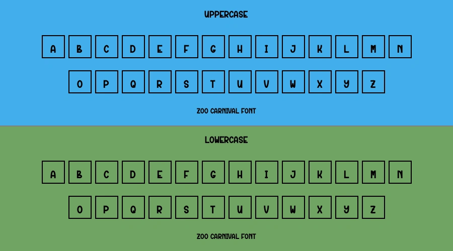 Zoo Carnival Font Preview