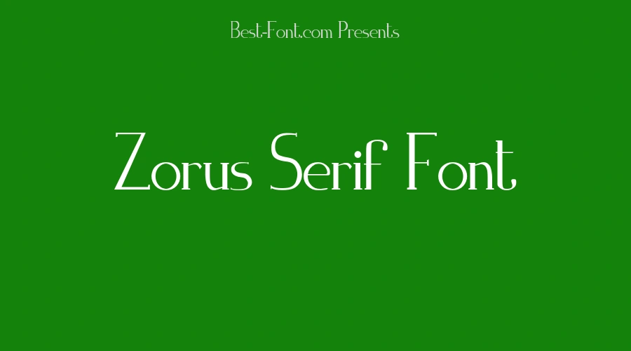 Zorus Serif Font