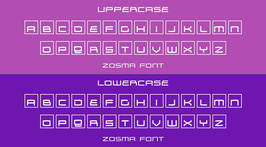 Zosma Font Preview