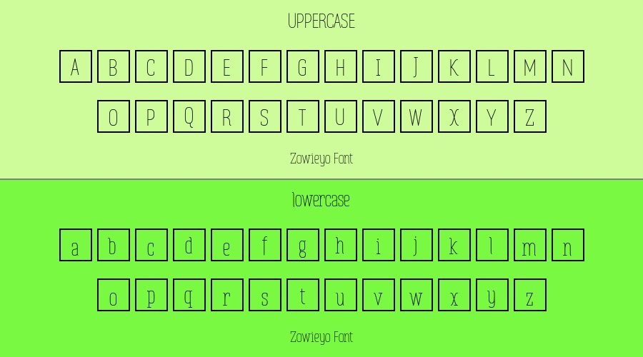 Zowieyo Font Preview