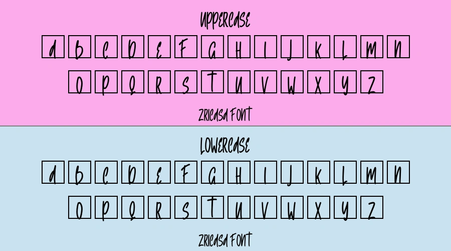 Zricasa Font Preview