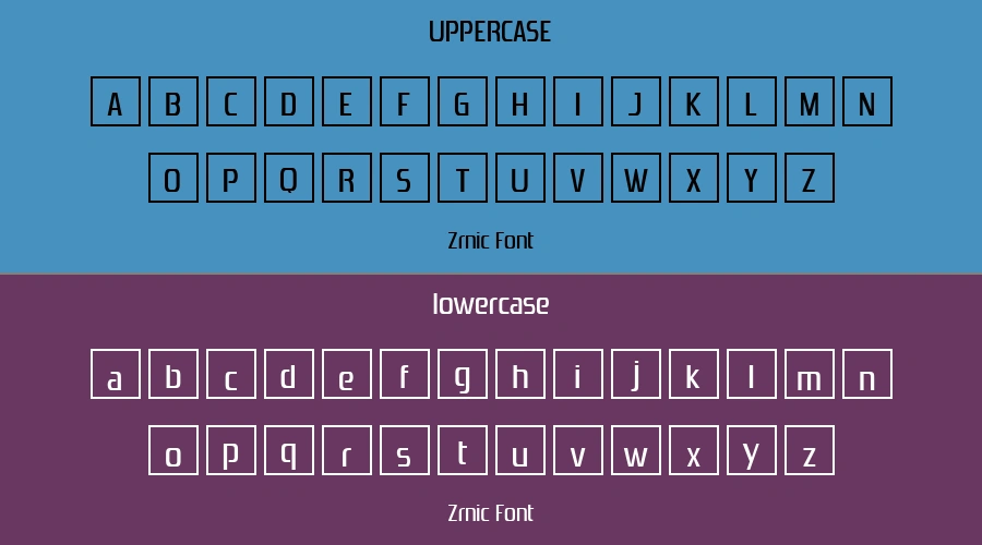 Zrnic Font Preview