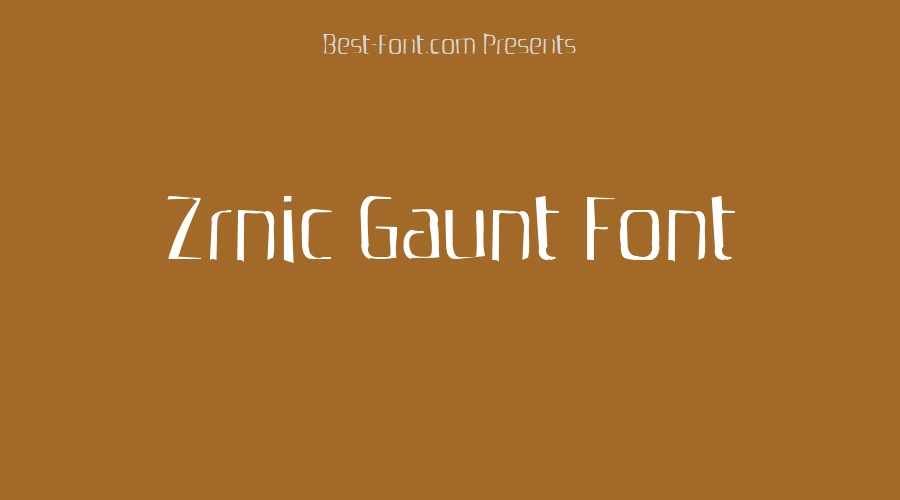 Zrnic Gaunt Font
