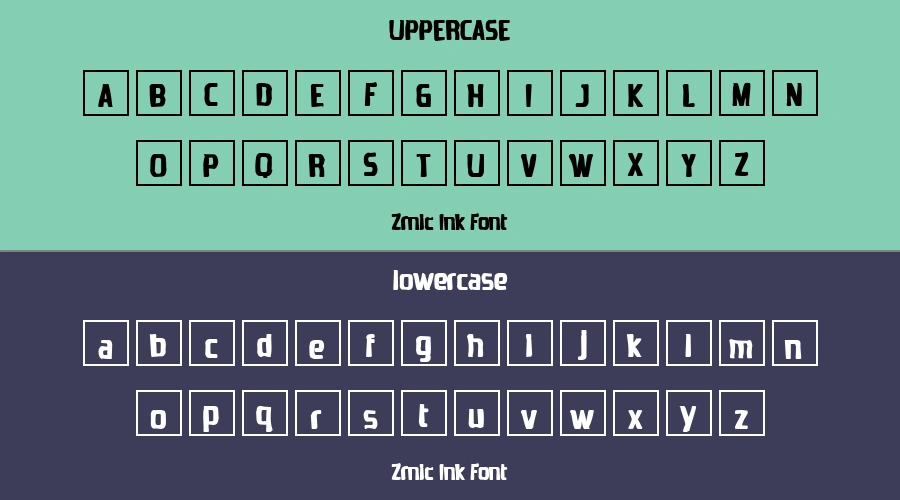 Zrnic Ink Font Preview