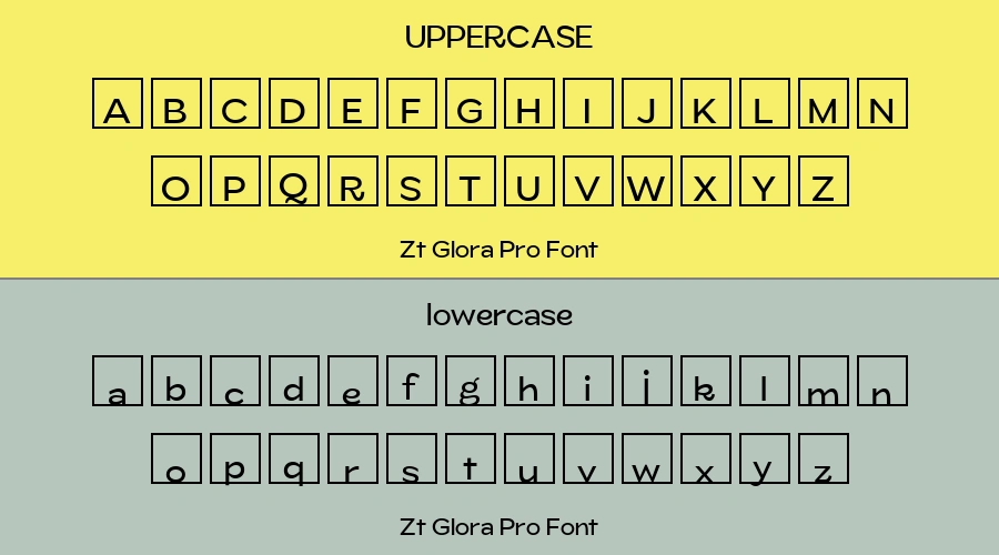 Zt Glora Pro Font Preview