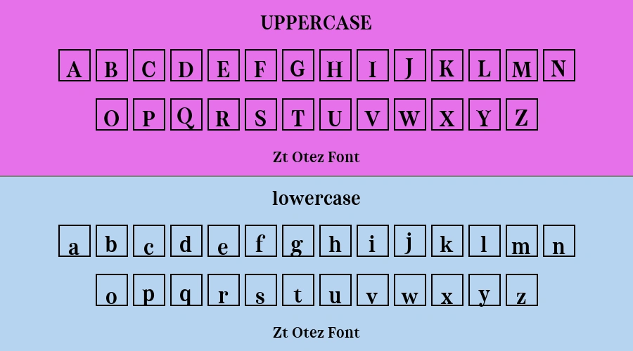 Zt Otez Font Preview