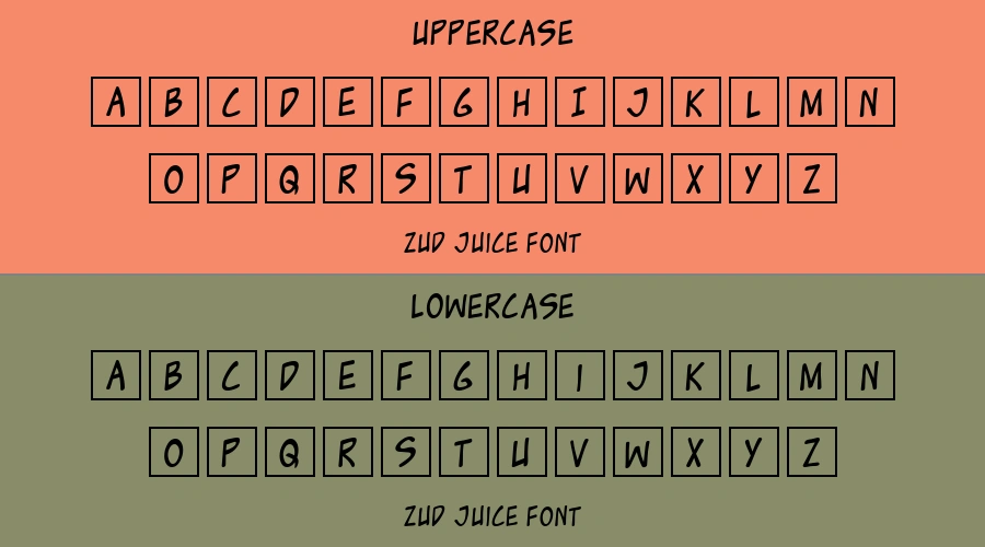 Zud Juice Font Preview