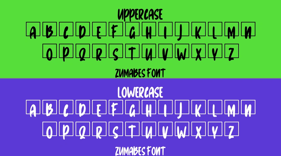 Zumabes Font Preview