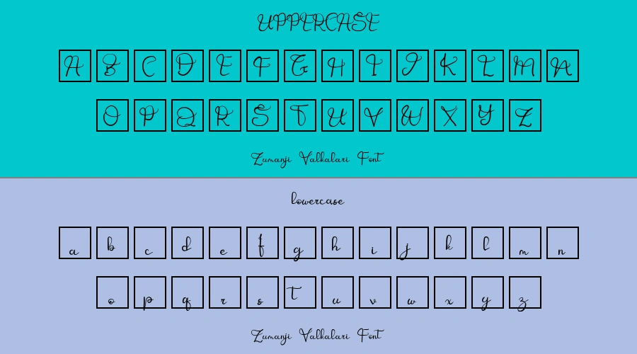 Zumanji Valkalari Font Preview