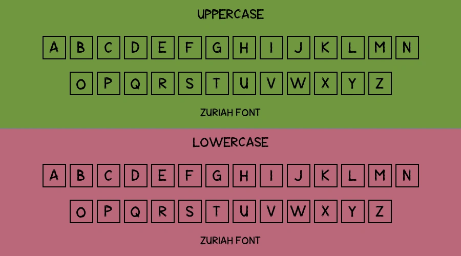 Zuriah Font Preview