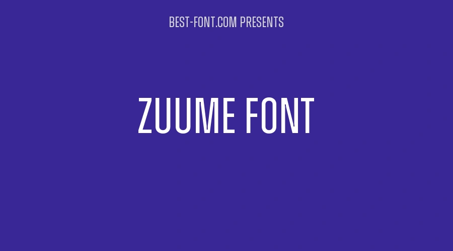Zuume Font