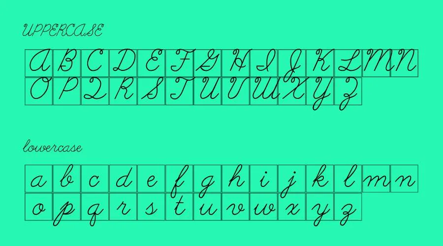 Abc Cursive Font View