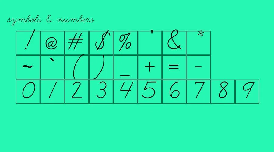 Abc Cursive Font View