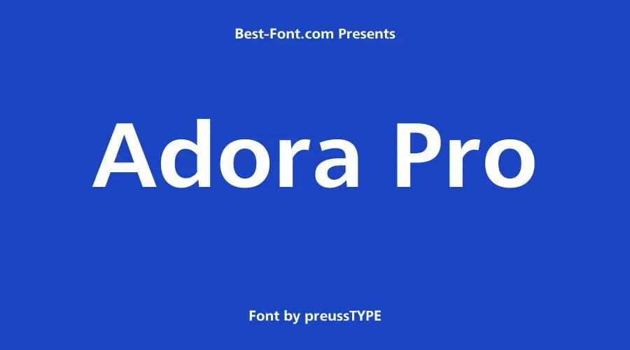 Adora PRO font