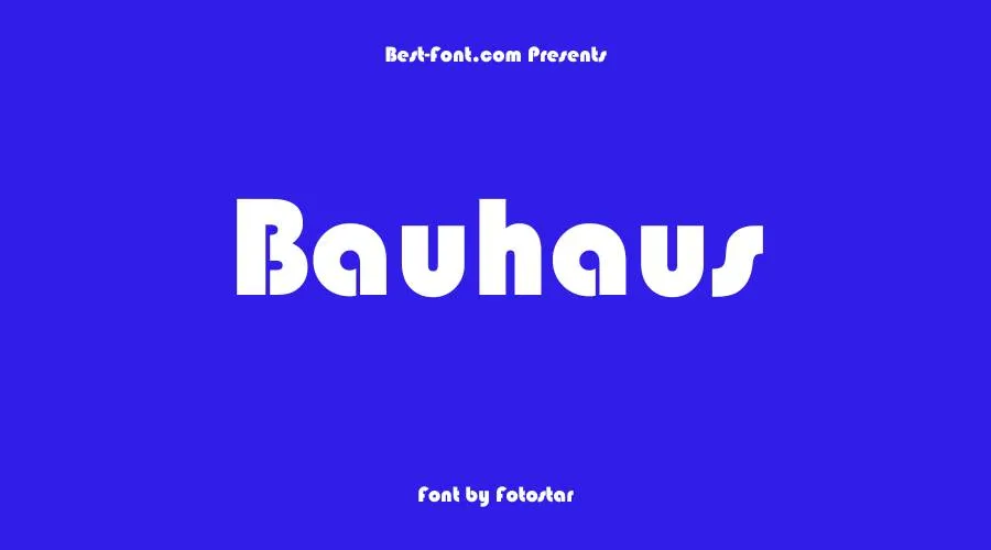 Bauhaus Font