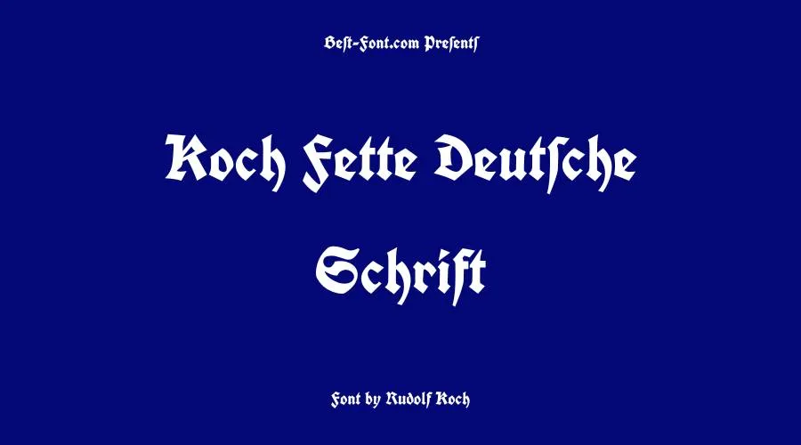 Koch Schrift Font