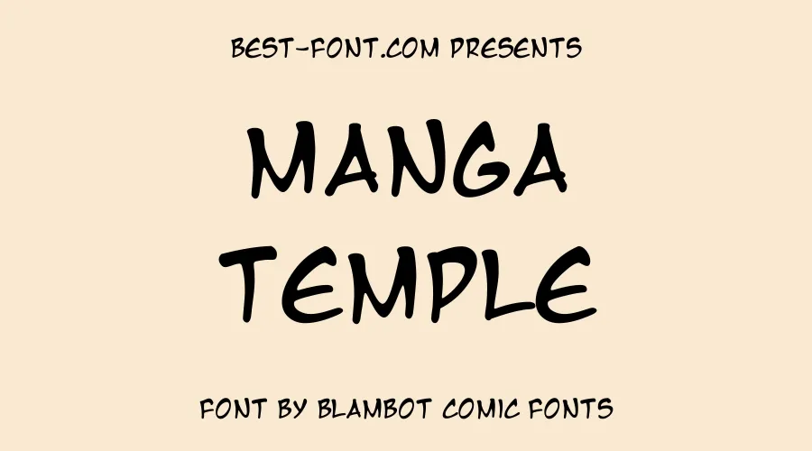 Manga Temple Font