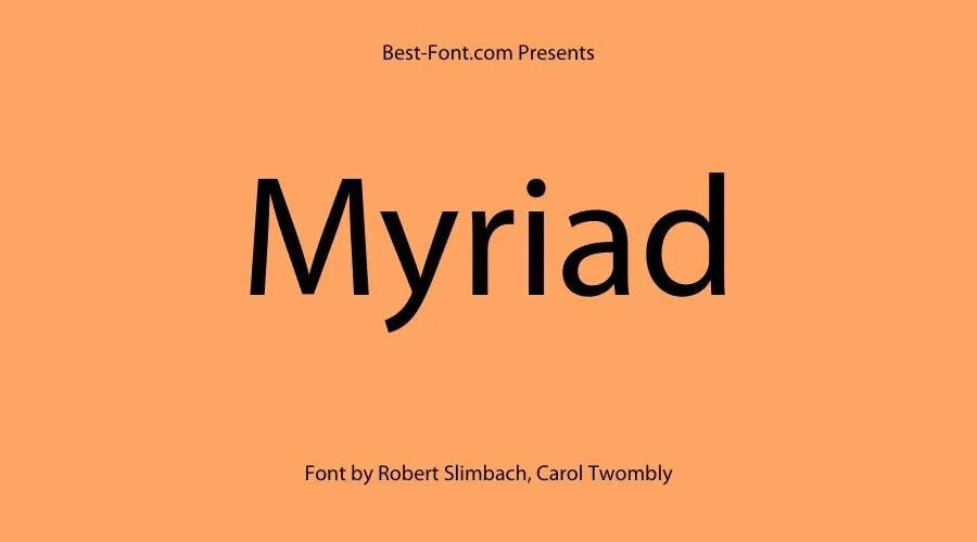 Myriad Font