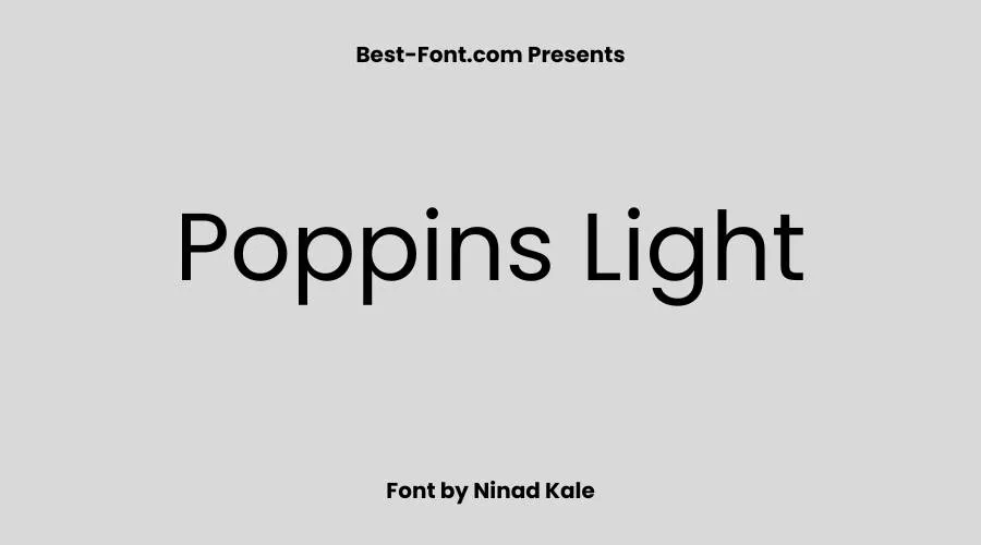 Poppins Light Font