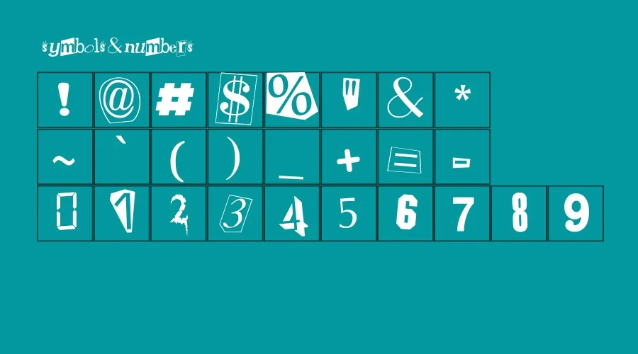 Ransom Note Font View