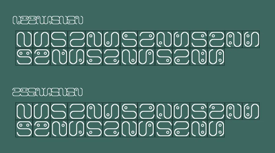 Alien Language Font View