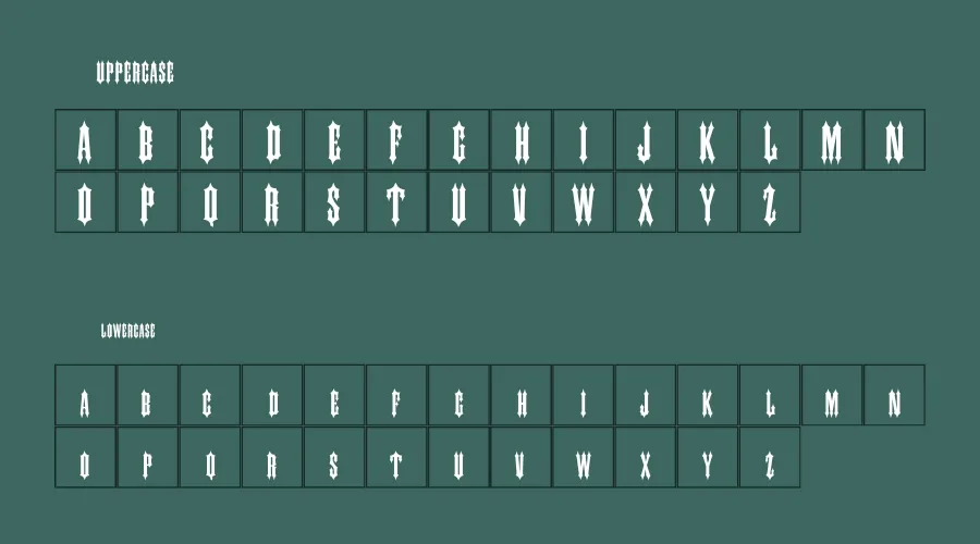 IRONGATE Font View