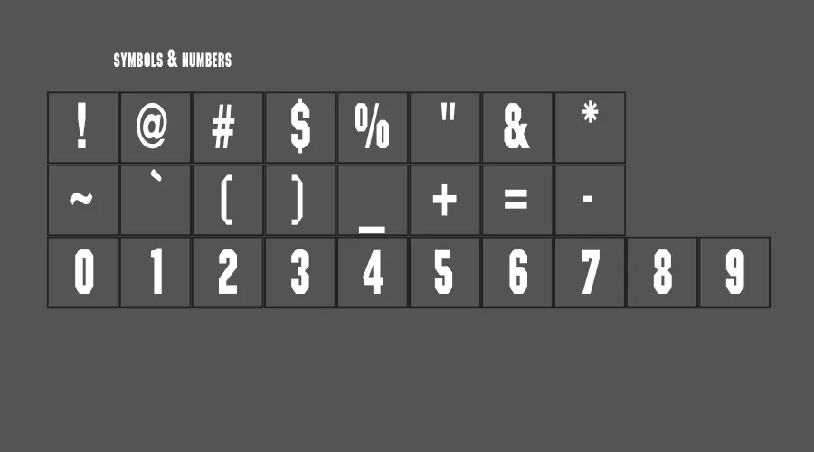 Metal Encasement Extended Font View 