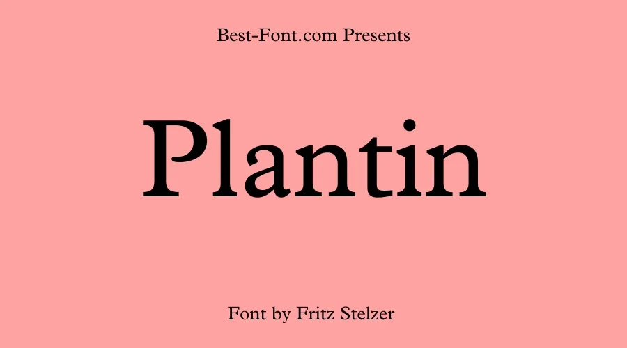 Plantin Font Free Download