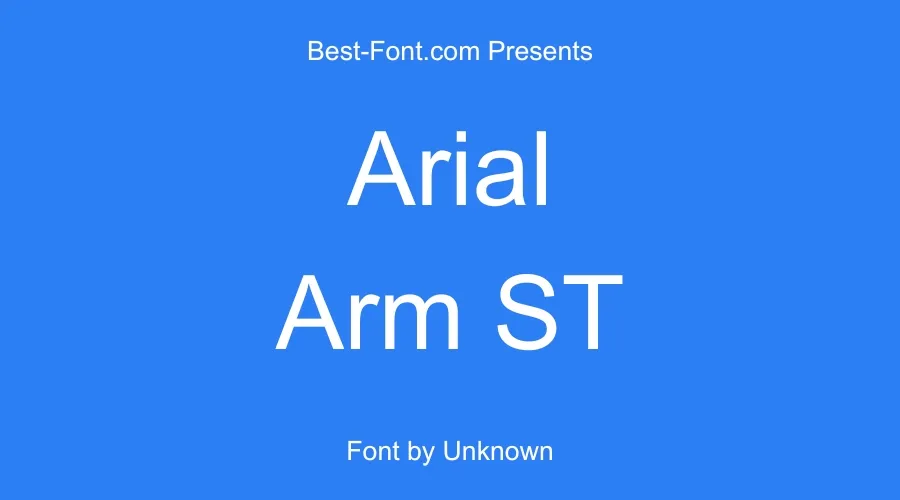 Arial Arm St Font