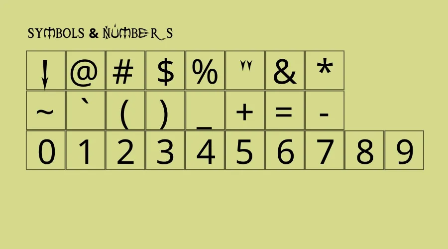 Mythology Font View