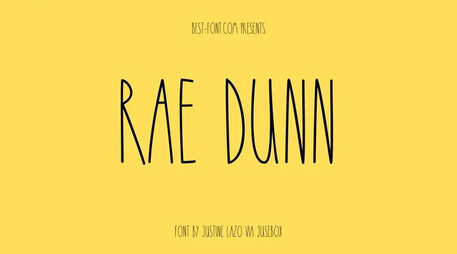 Rae Dunn Font